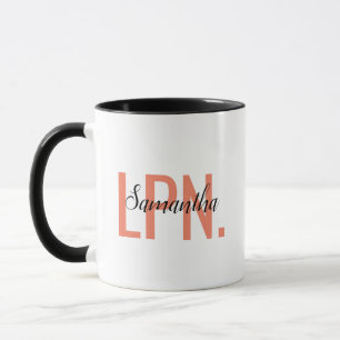 Mug Infirmière pratique autorisée LPN personnalisée