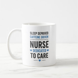 Mug Infirmière Privée de Sommeil et Boostée à la Caféi