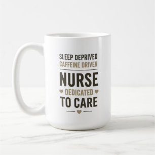 Mug Infirmière Privée de Sommeil et Boostée à la Caféi
