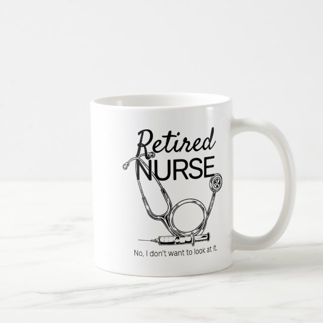 Mug Infirmière retraitée drôle retraite infirmière  (Droite)