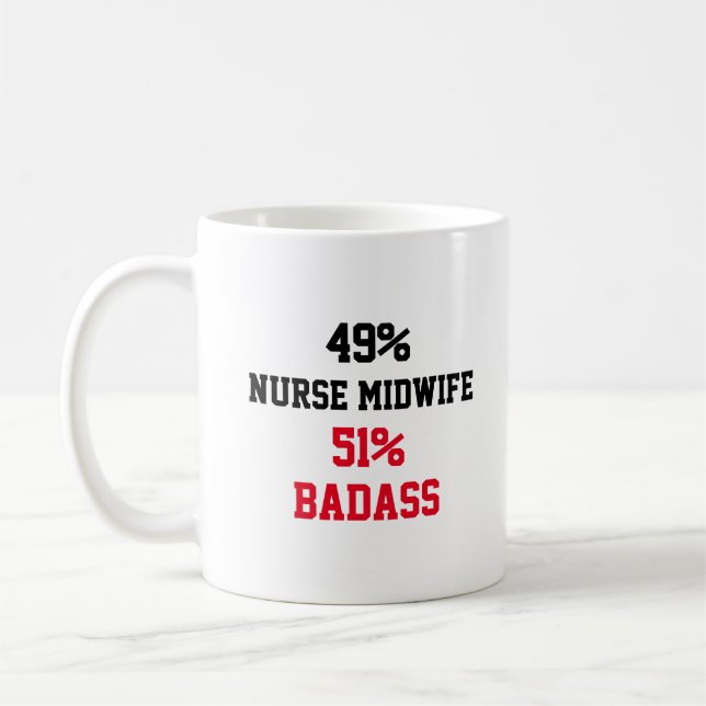 Mug Infirmière sage-femme Badass (Gauche)