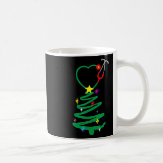 Mug Infirmière sapin de Noël Stethoscope Infirmières X