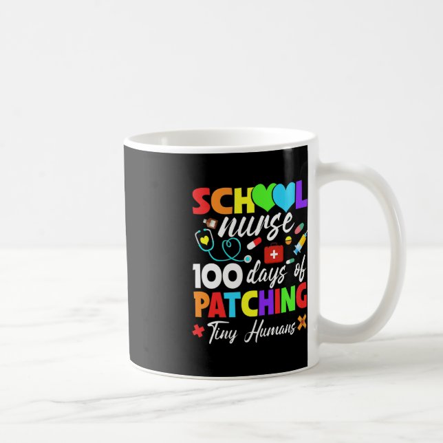 Mug Infirmière Scolaire 100 Jours De Patching Tiny Hum (Droite)