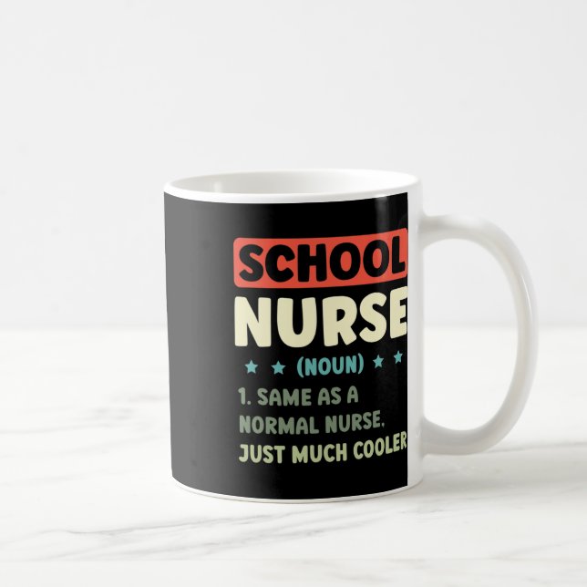 Mug Infirmière Scolaire Amusante Définition Byck À L'é (Droite)