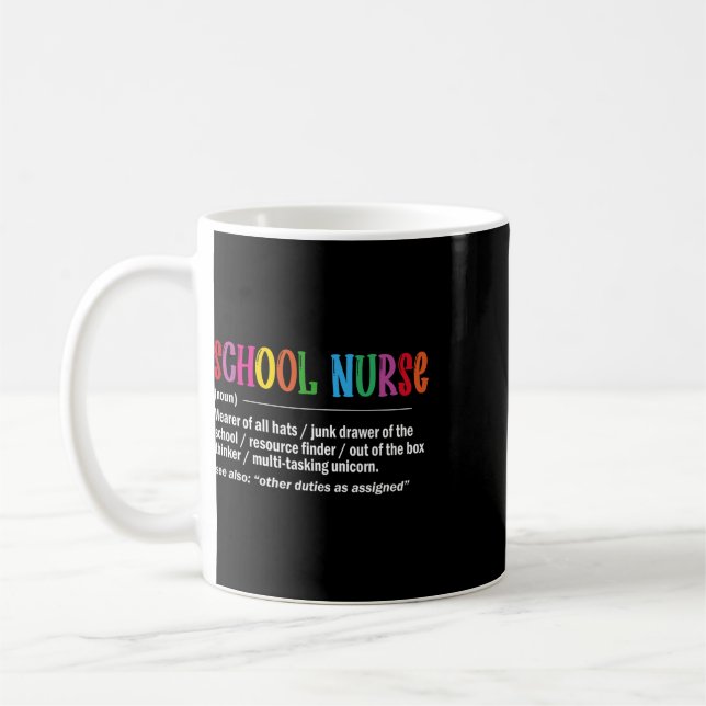 Mug Infirmière scolaire Définition Byck Amusement de r (Gauche)