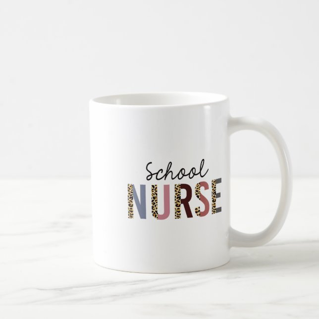 Mug Infirmière scolaire léopard imprimé soins infirmie (Droite)