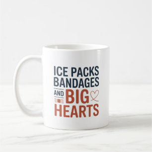Mug Infirmière scolaire Packs de glace et bandages et