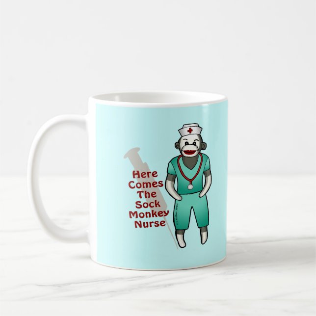 Mug Infirmière Singe Chaussette (Gauche)