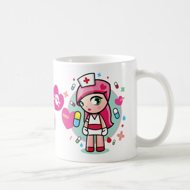 Mug infirmière superbe de kawaiii (Droite)