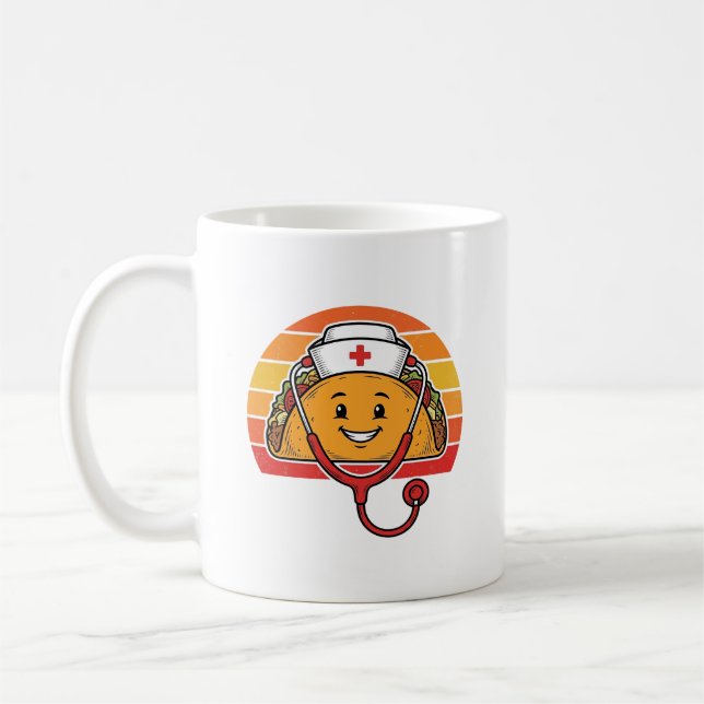 Mug Infirmière Taco Rétro Gravure Vintage Design_1 (Gauche)