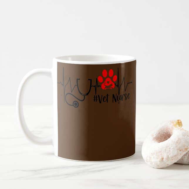 Mug Infirmière vétérinaire Hôpital infirmier Chirurgie (Avec donut)