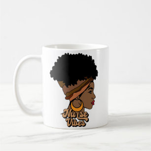 Mug Infirmière Vibes Afro Infirmière Amérique Africain