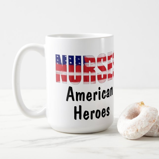 Mug Infirmières, héros américains (Avec donut)