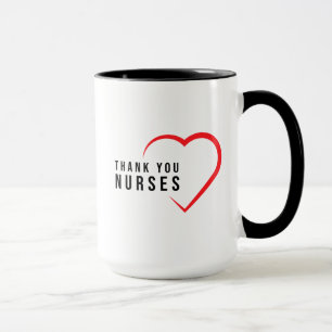 Mug Infirmières Mercis Coeur rouge