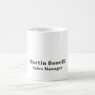 Mug Informations de nom propre classique professionnel