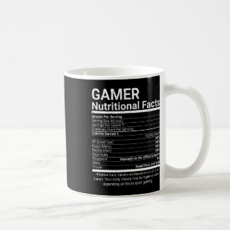 Mug Informations nutritionnelles pour gamers Jeux vidé