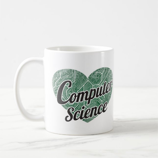 Mug Informatique Coeur rétro Blackboard Love (Gauche)