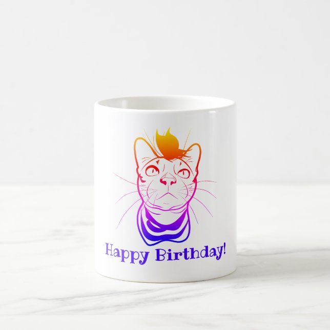 Mug Infos Art drôle Chat Personnalisé (Centre)