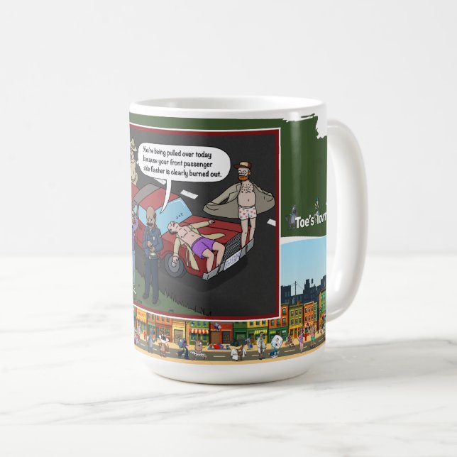 Mug Infraction d'exhibitionnisme | Jeu de mots littéra (Devant droit)