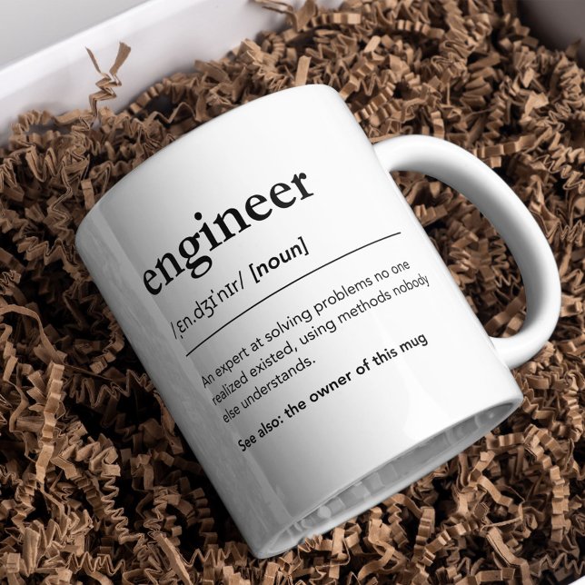 Mug Ingénieur amusant Définition Ingénierie Humour mod (Créateur téléchargé)