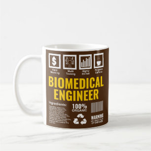 Mug Ingénieur biomédical Faits Étiquette Biomédical