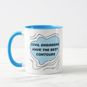 Mug Ingénieur Civil Contours Bleus