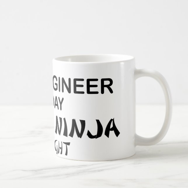 Mug Ingénieur civil Ninja mortel par nuit (Droite)