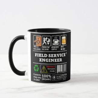 Mug INGÉNIEUR DE SERVICE SUR LE TERRAIN Étiquette Comp
