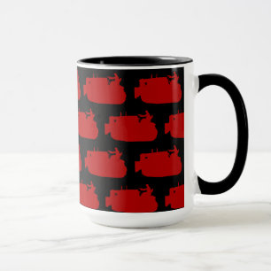Mug Ingénieur d'exploitation du bulldozer vintage REd 