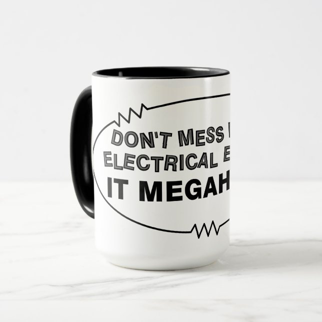 Mug Ingénieur électricien Megahertz (Devant gauche)