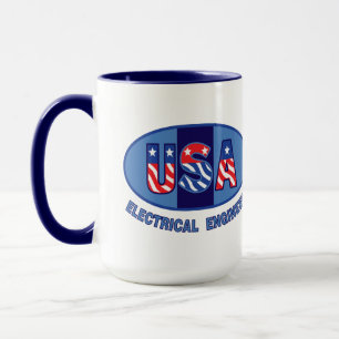 Mug Ingénieur électricien patriote
