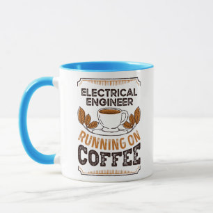 Mug Ingénieur électrique fonctionnant sur café caf