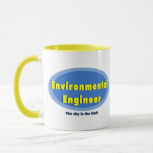 Mug Ingénieur Environnemental Ovale Bleu