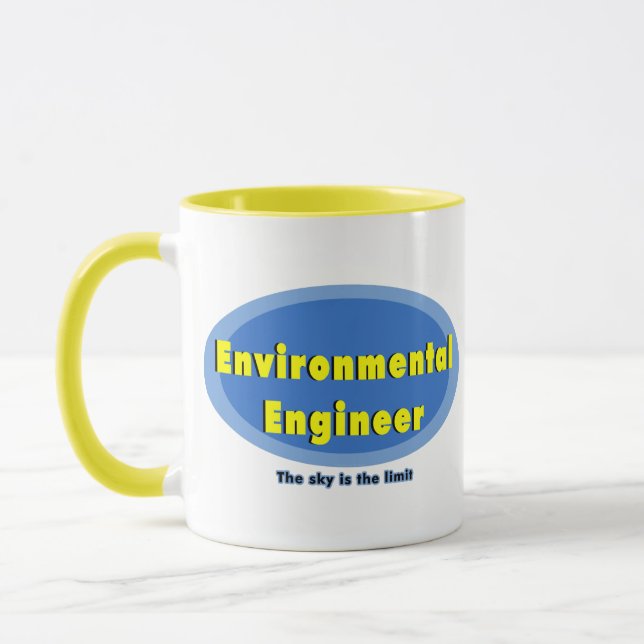 Mug Ingénieur Environnemental Ovale Bleu (Gauche)
