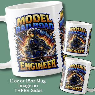 Mug Ingénieur ferroviaire modèle réduit Train à vapeur