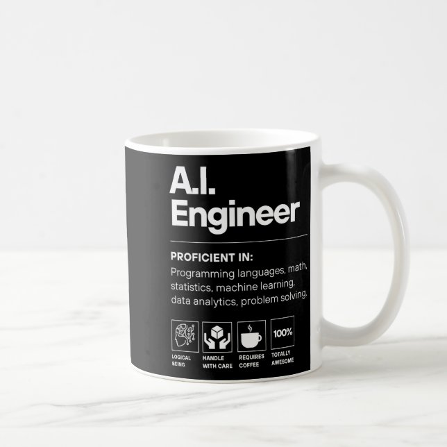 Mug Ingénieur IA drôle  (Droite)