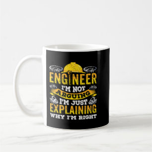 Mug Ingénieur Je ne suis pas en train de discuter Je s