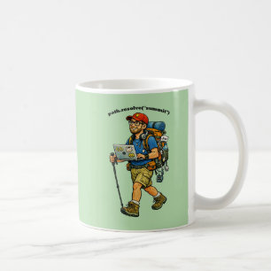Mug Ingénieur logiciel partant en randonnée avec un sa