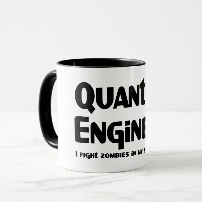 Mug Ingénieur quantique chasseur de zombies (Devant gauche)