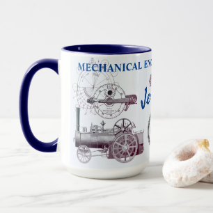 Mug Ingénieurs Mécaniques Faites-le ! Machines ancienn