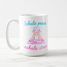 Inhale Peace, Exhale Stress - Design de Yoga dans