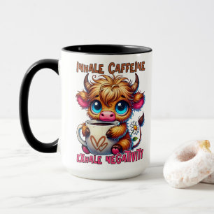 Mug Inhaler de la caféine, exhaler la négativité