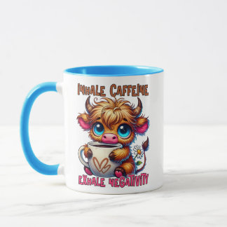 Mug Inhaler la caféine, exhaler la négativité