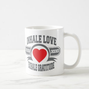 Mug Inhalez l'amour, exhalez la gratitude