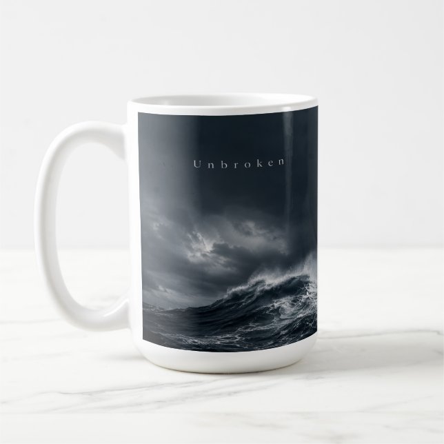 Mug Ininterrompu - Citation esthétique d'océan tempétu (Gauche)