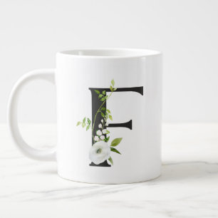 Mug Initial Avec La Lettre F - Flore De Printemps
