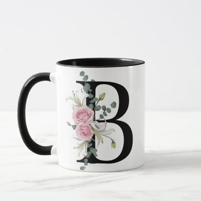 Mug initial "B" élégant (Gauche)