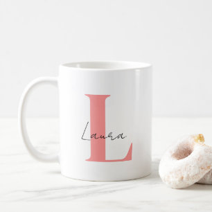 Mug initial personnalisé avec nom Coupe cadeau per