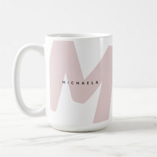 Mug Initiale et nom personnalisés surdimensionnés mode
