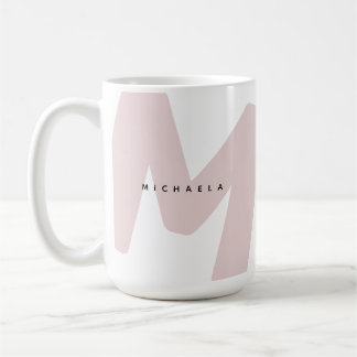 Mug Initiale et nom personnalisés surdimensionnés mode